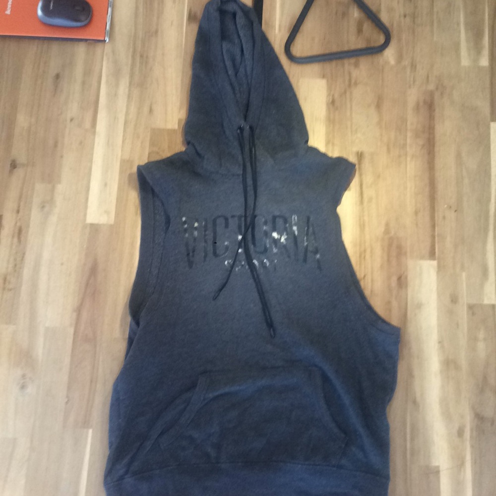 Victoria’s Secret - sleeveless, open-back hoodie